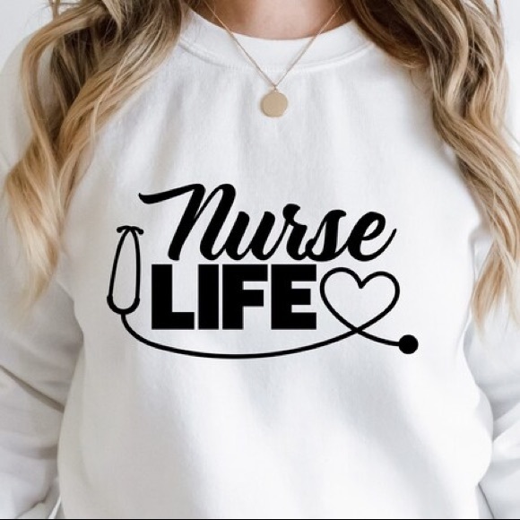 - LOW STOCK HOT 🔥🔥🔥4 for $140 DEAL nurse women's Nurse Crewneck Bundle - Picture 2 of 4